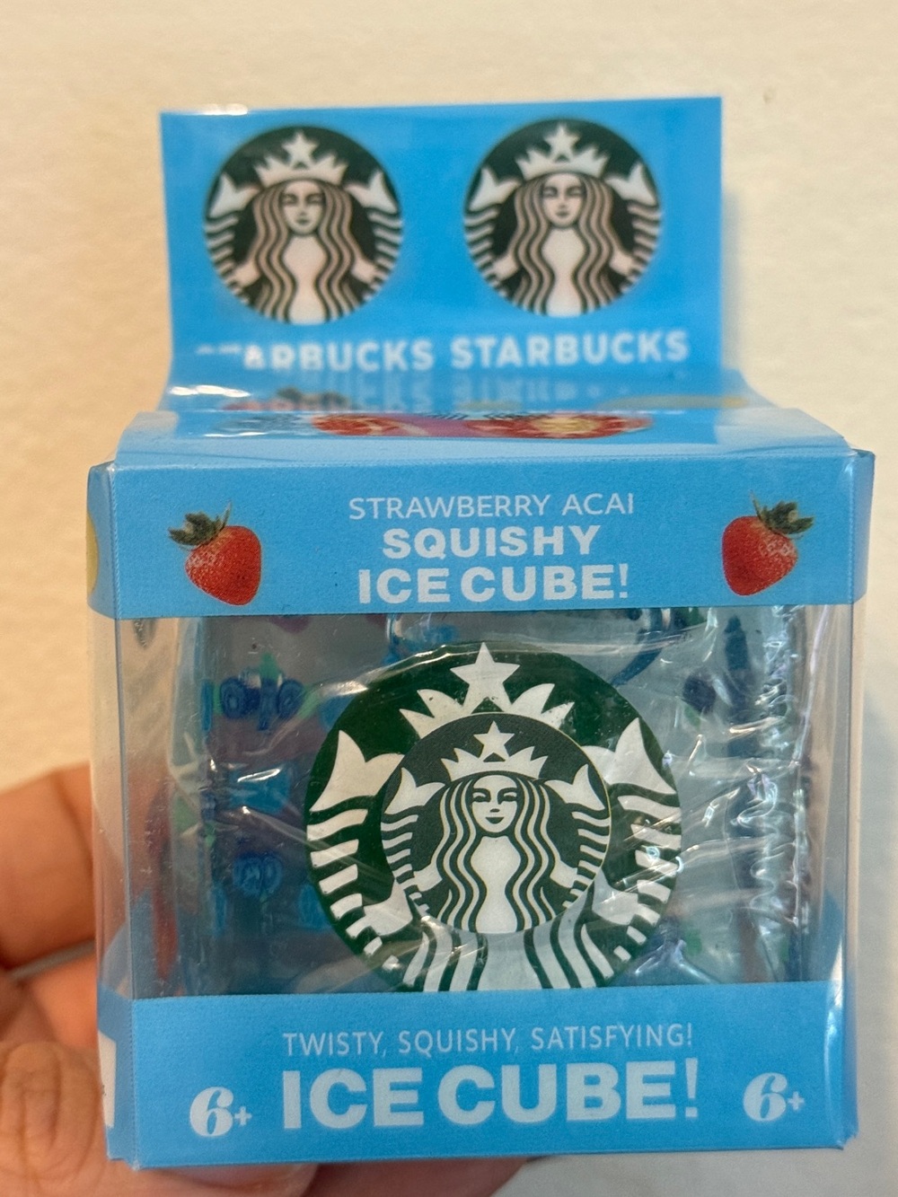 Starbucks Blue Strawberry Acai Squishy Ice Cube Party Favor